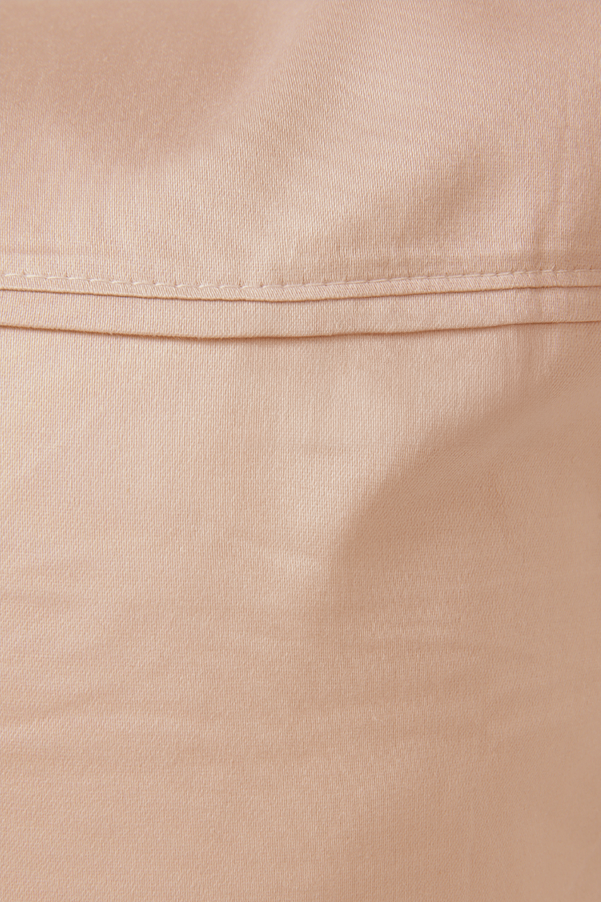 סדין מיטה זוגית 180/200 100% כותנה באריגת סאטן בצבע ניוד