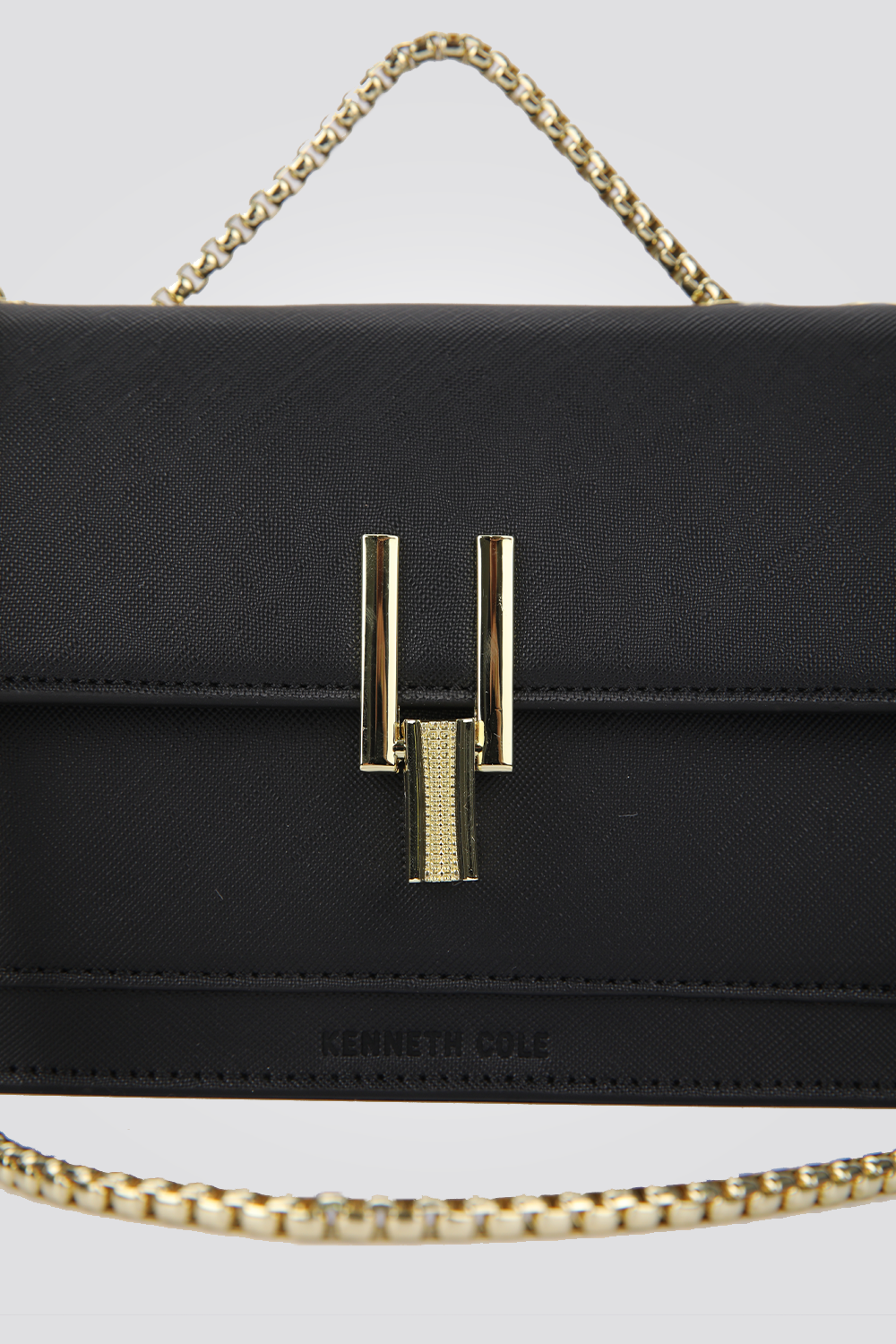 תיק צד CROSSBODY דמוי עור בצבע שחור