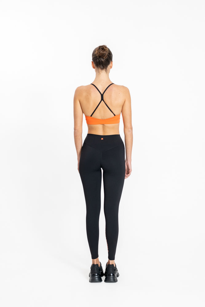 טופ אימון לנשים X Back Top בצבע כתום