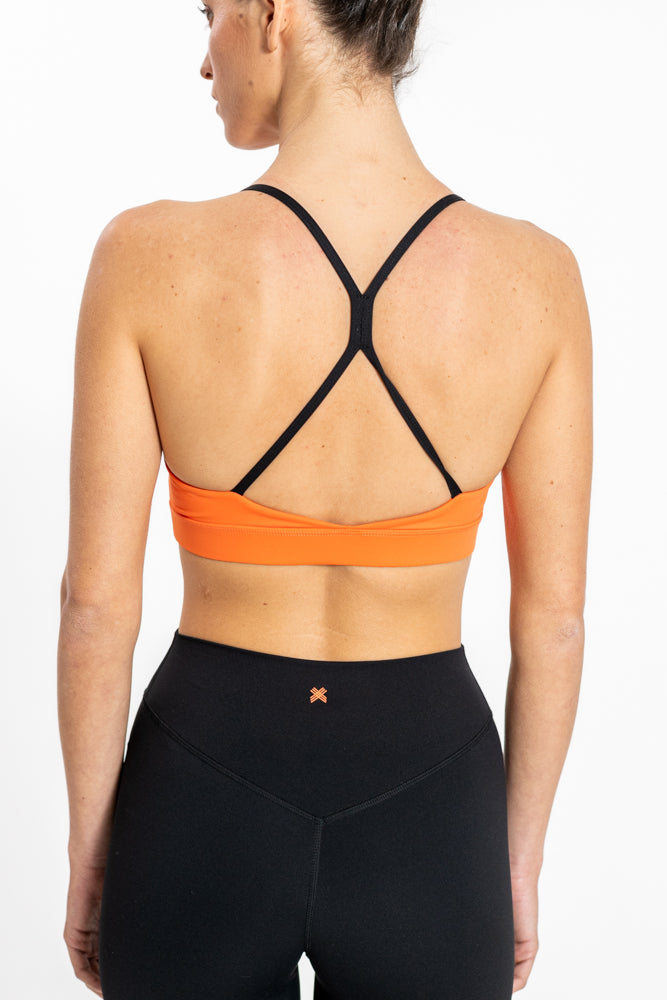 טופ אימון לנשים X Back Top בצבע כתום