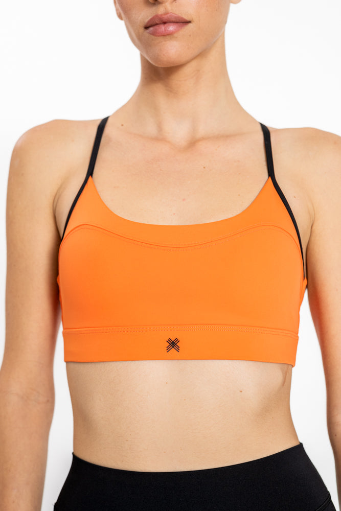 טופ אימון לנשים X Back Top בצבע כתום