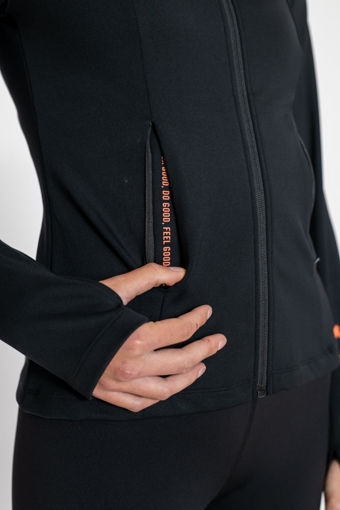 סווטשירט אימון לנשים Light Running בצבע שחור