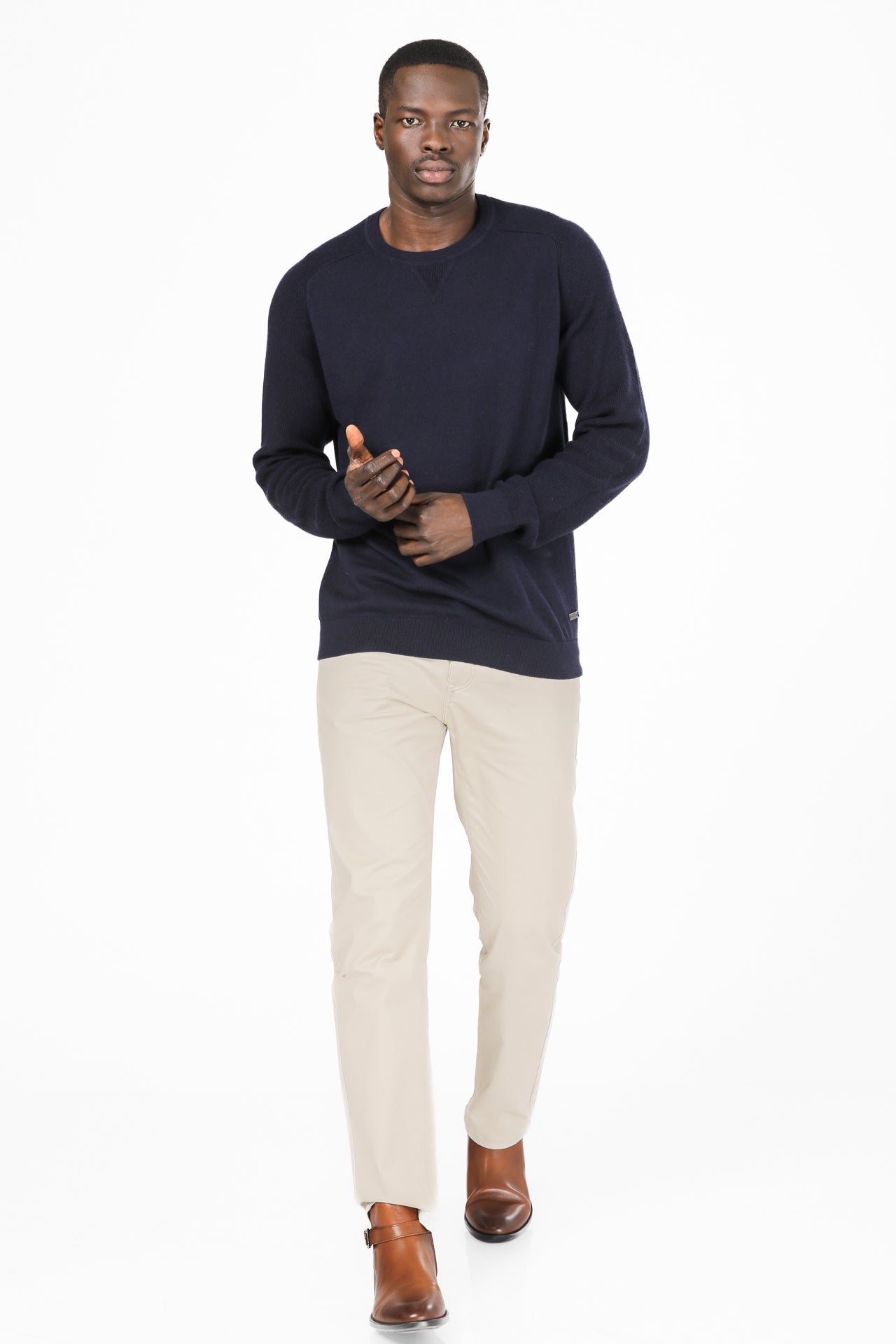 סוודר שרוול רגלן צבע נייבי