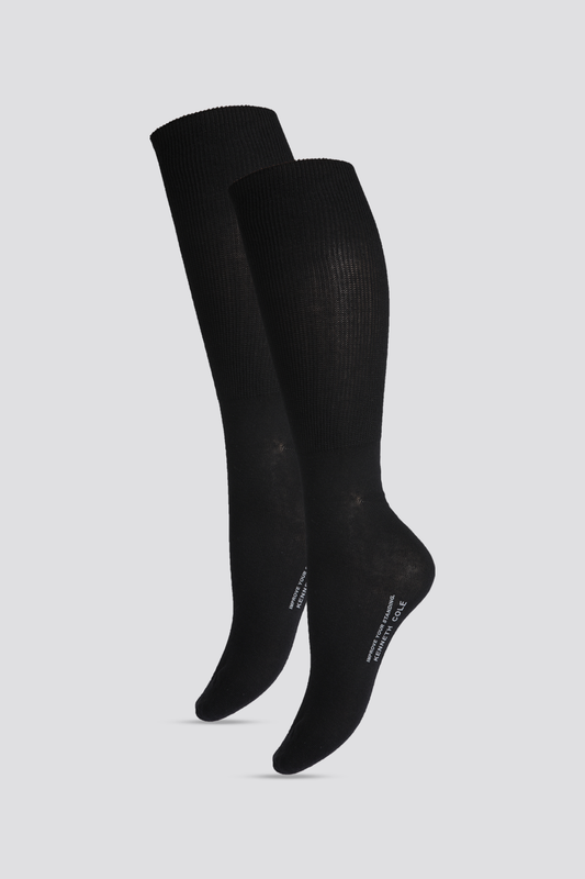 מארז 2 זוגות גרביים גבוהים בצבע שחור