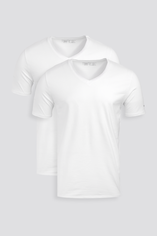 מארז שתי חולצות צווארון וי בייסיק לגברים