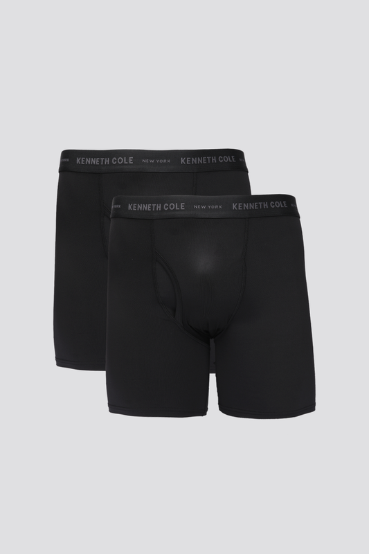 זוג תחתוני בוקסר ארוכים בצבע שחור