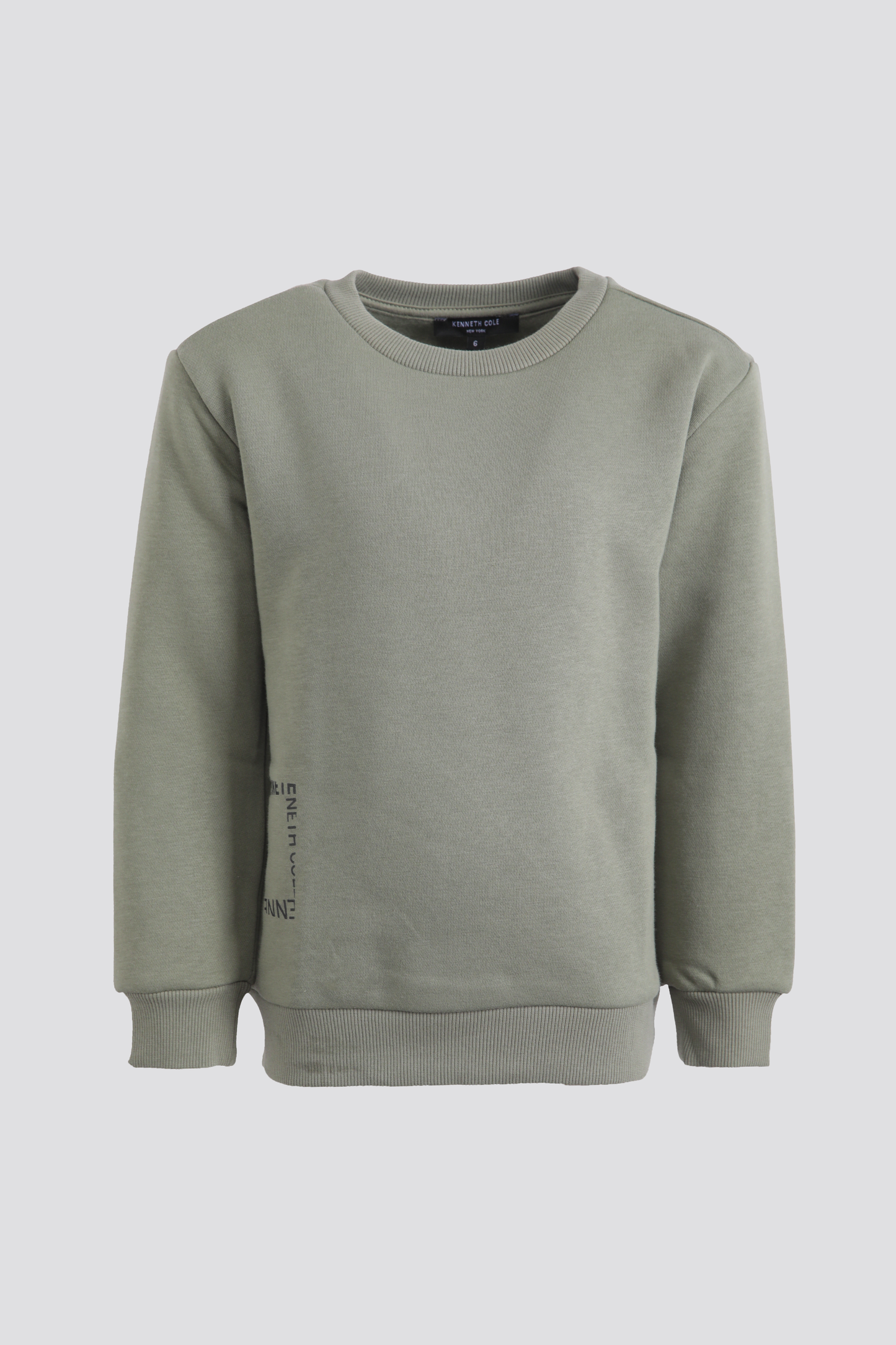 סווטשירט אוברסייז הדפס בגב בצבע זית