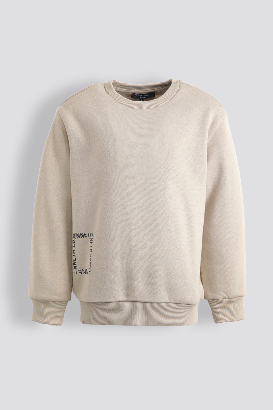 סווטשירט אוברסייז הדפס בגב בצבע כאמל