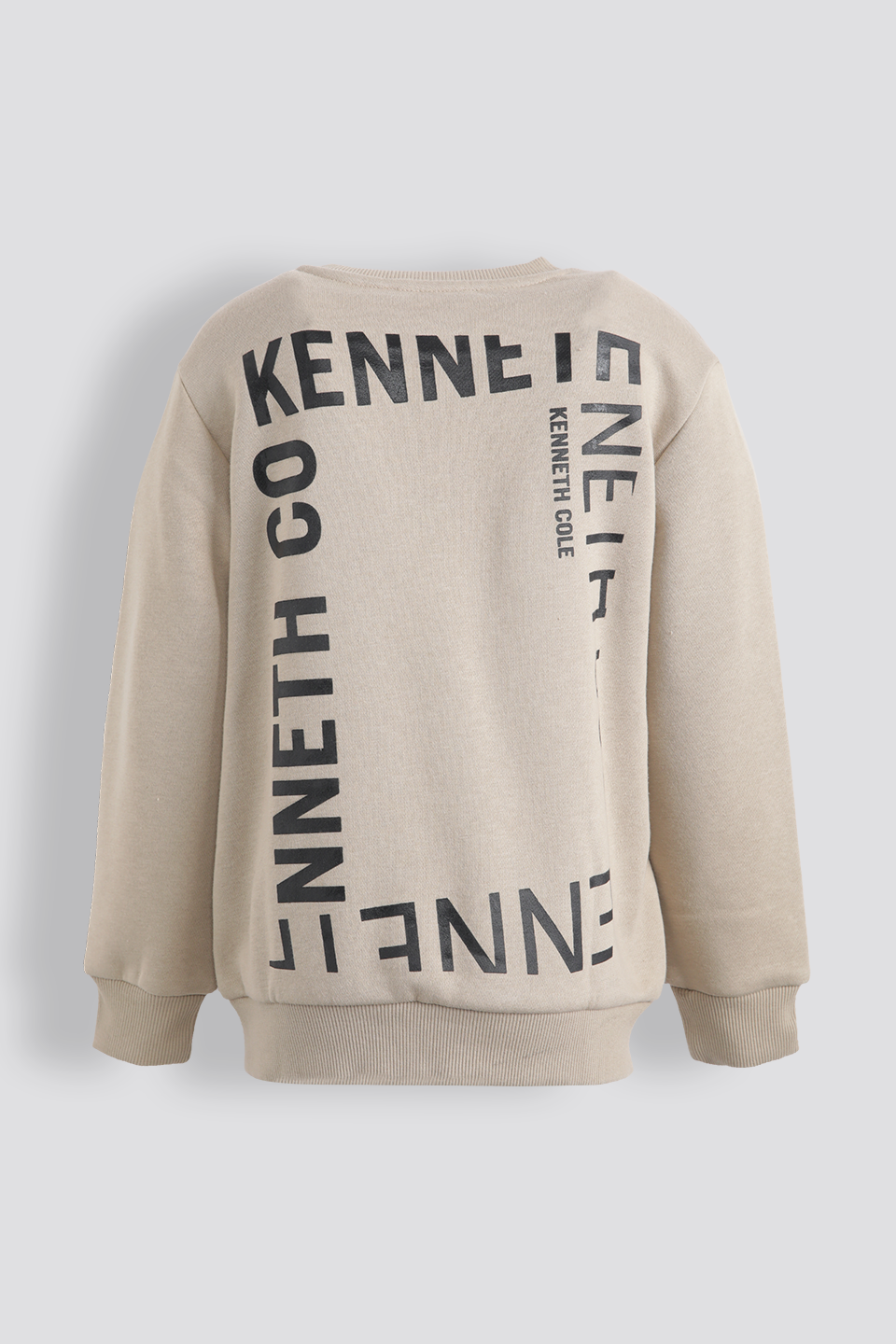 סווטשירט אוברסייז הדפס בגב בצבע כאמל