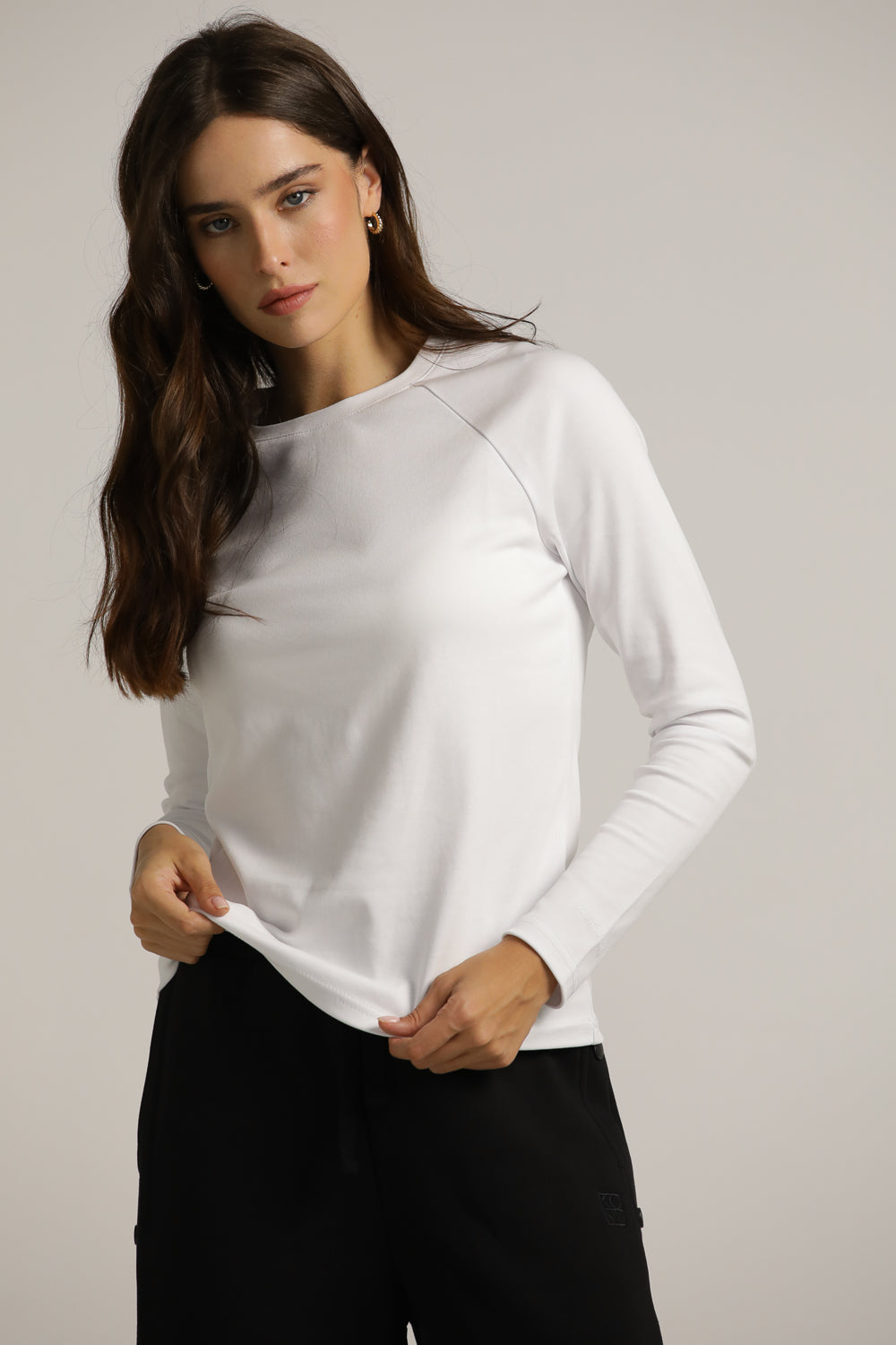 חולצת רגלן ארוכה עם צווארון עגול | קנת קול
