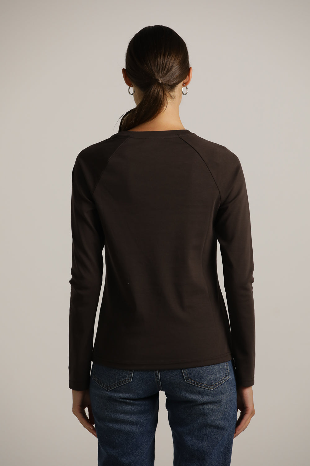 חולצת רגלן ארוכה עם צווארון עגול | קנת קול