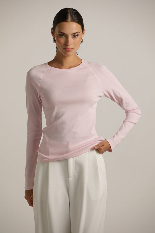 חולצת רגלן ארוכה בגזרה צמודה | קנת קול