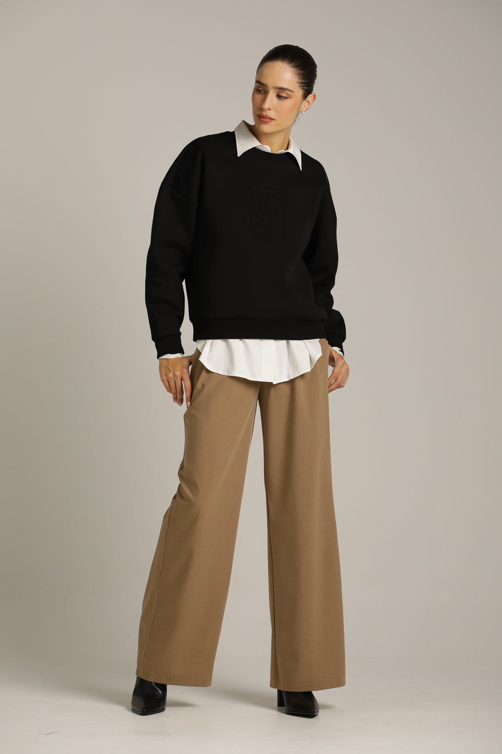 סווטשירט מבד רך עם לוגו בולט | קנת קול