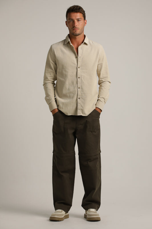 חולצת קורדרוי מכופתרת לגברים | קנת קול