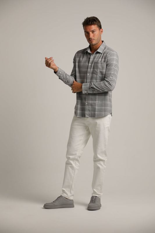 חולצת פלאנל מכופתרת בעיצוב משבצות | קנת קול