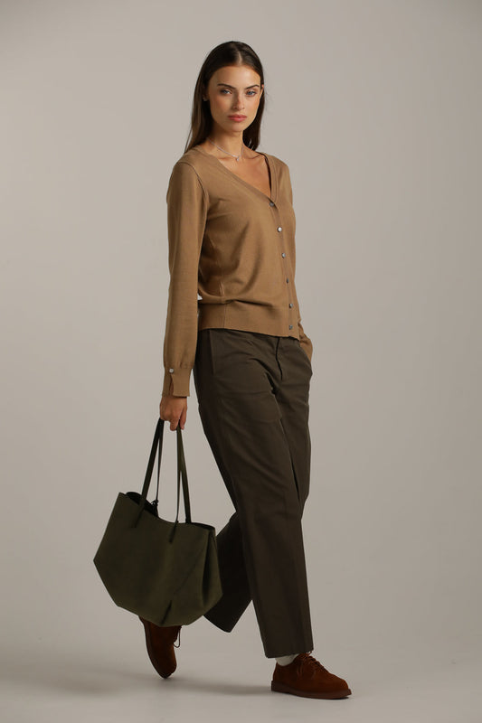 סריג קרדיגן בייסיק עם מחשוף וי | קנת קול