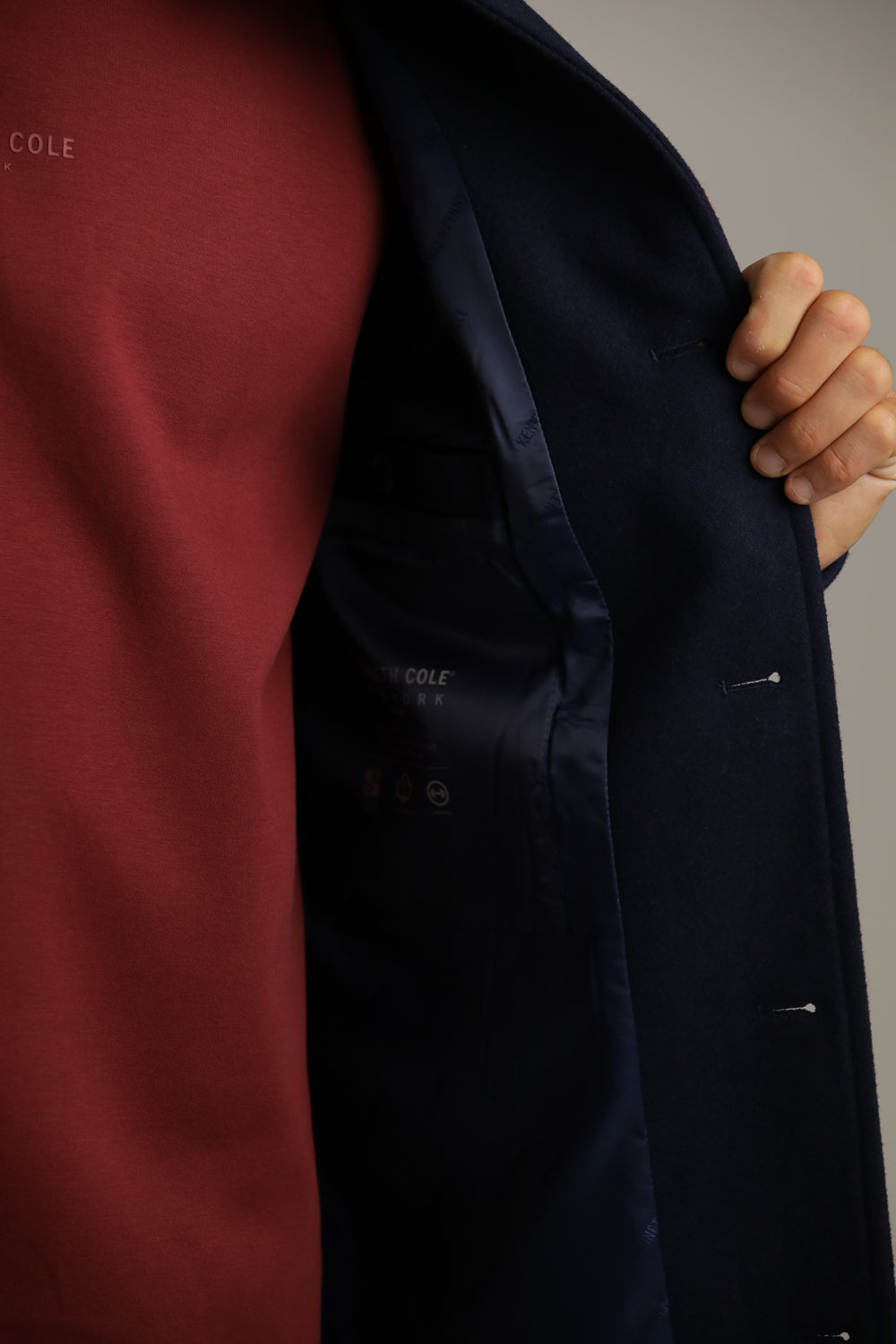 מעיל אלגנטי ארוך במרקם צמרי | קנת קול