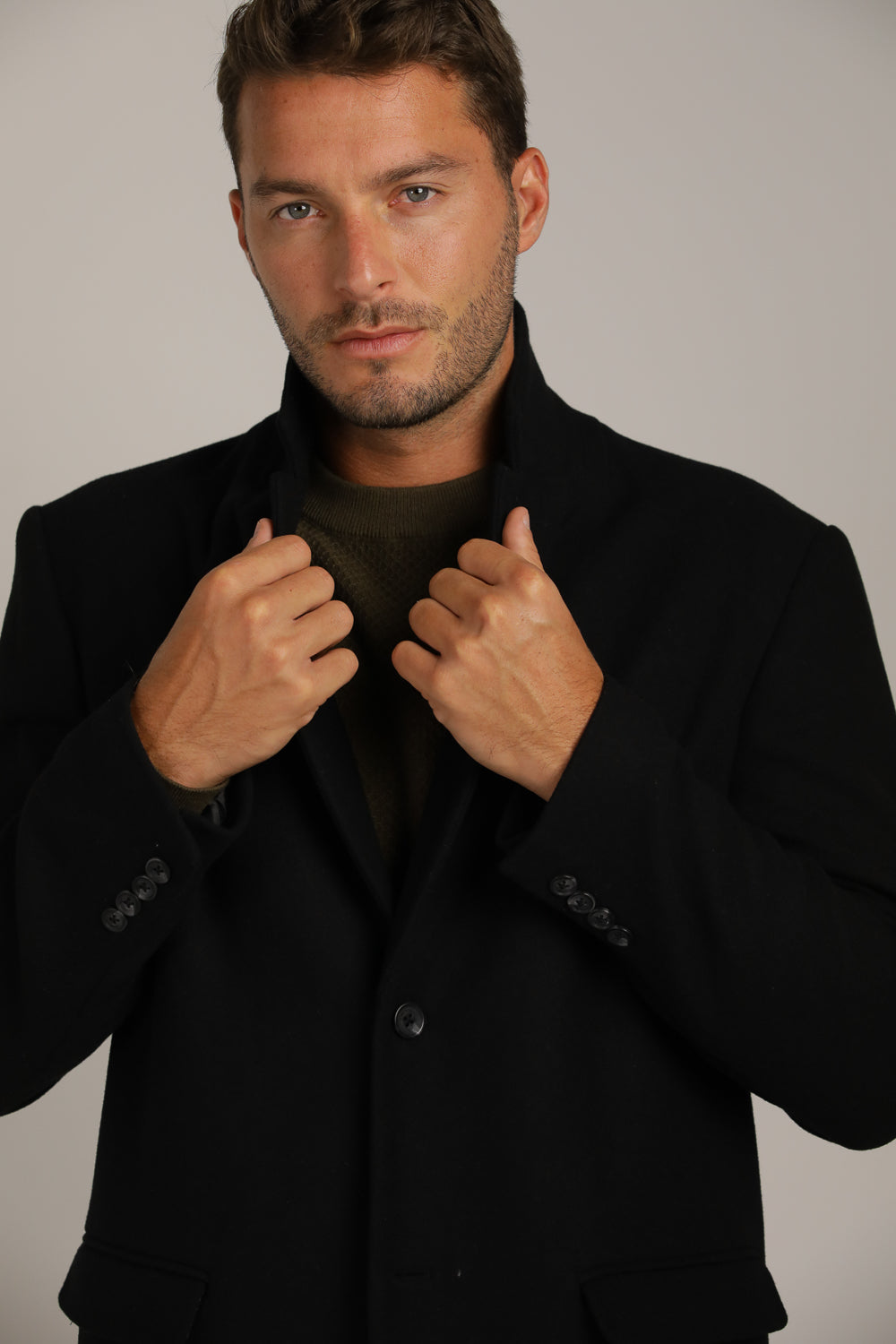 מעיל קלאסי ארוך במראה צמרי | קנת קול