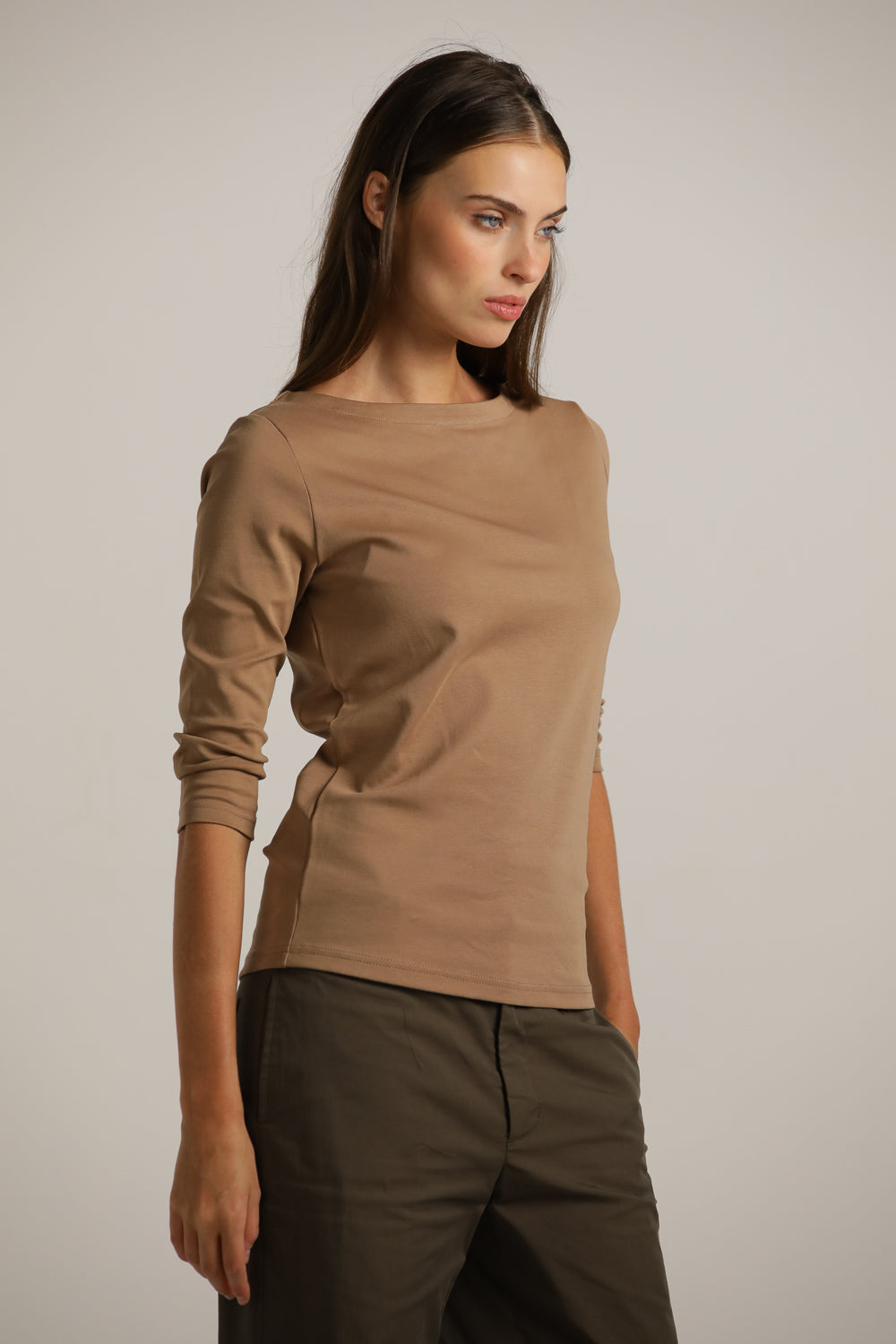 טישרט בייסיק עם שרוולים באורך 3/4  | קנת קול