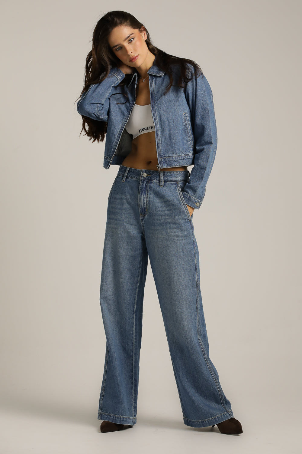 מכנסי ג'ינס בגזרה רחבה | קנת קול