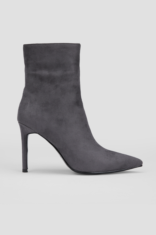 מגפוני עקב אלגנטיים בצבע אפור | קנת קול