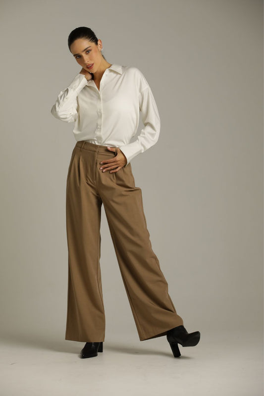 מכנסיים מחויטים בגזרה רחבה | קנת קול