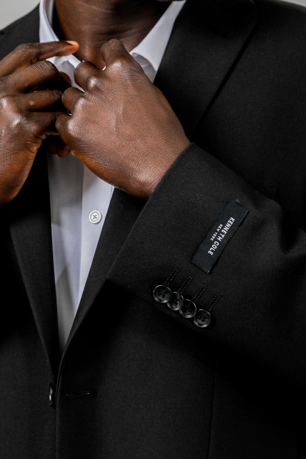 KENNETH COLE - ג'קט אלגנט לייקרה בצבע שחור - MASHBIR//365