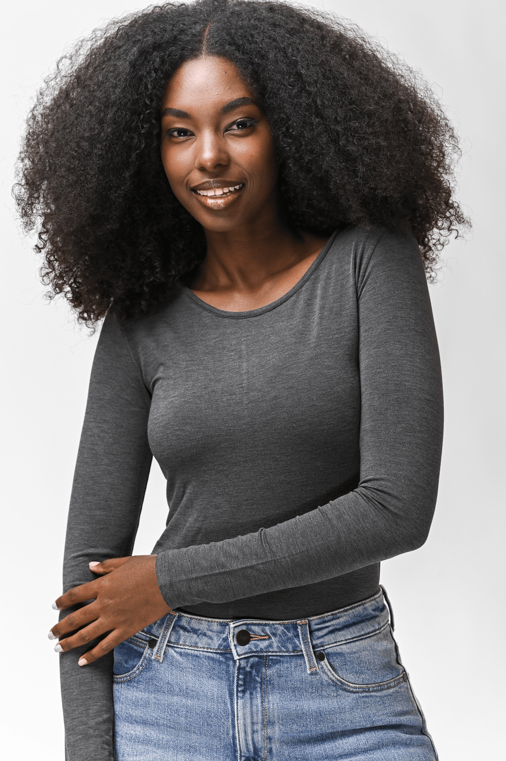 KENNETH COLE - טישירט ג'רסי בצבע אפור - MASHBIR//365