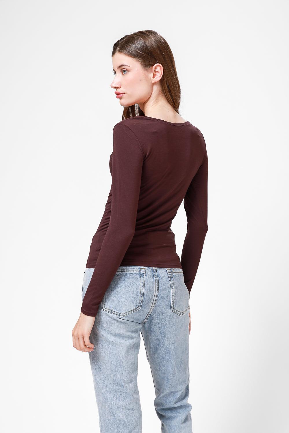 KENNETH COLE - טישירט ג'רסי בצבע בורדו - MASHBIR//365