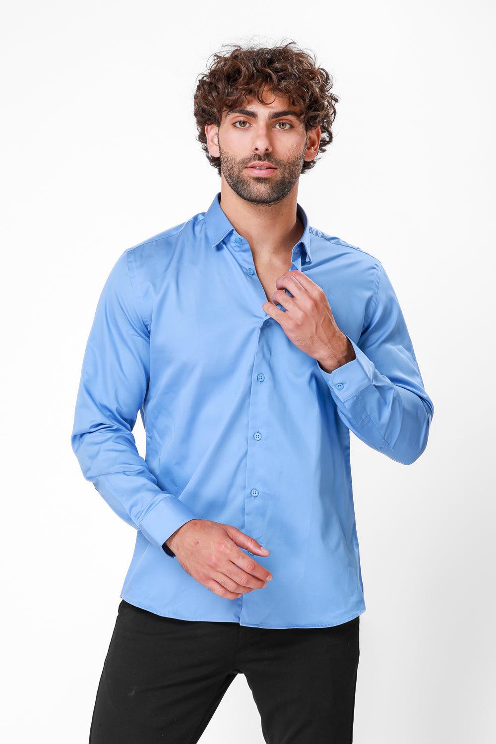 KENNETH COLE - מכופתרת צבע תכלת - MASHBIR//365