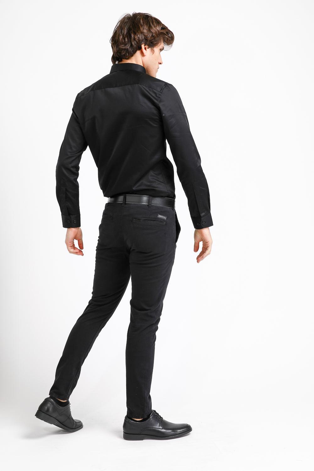 KENNETH COLE - מכופתרת סאטן שחורה - MASHBIR//365