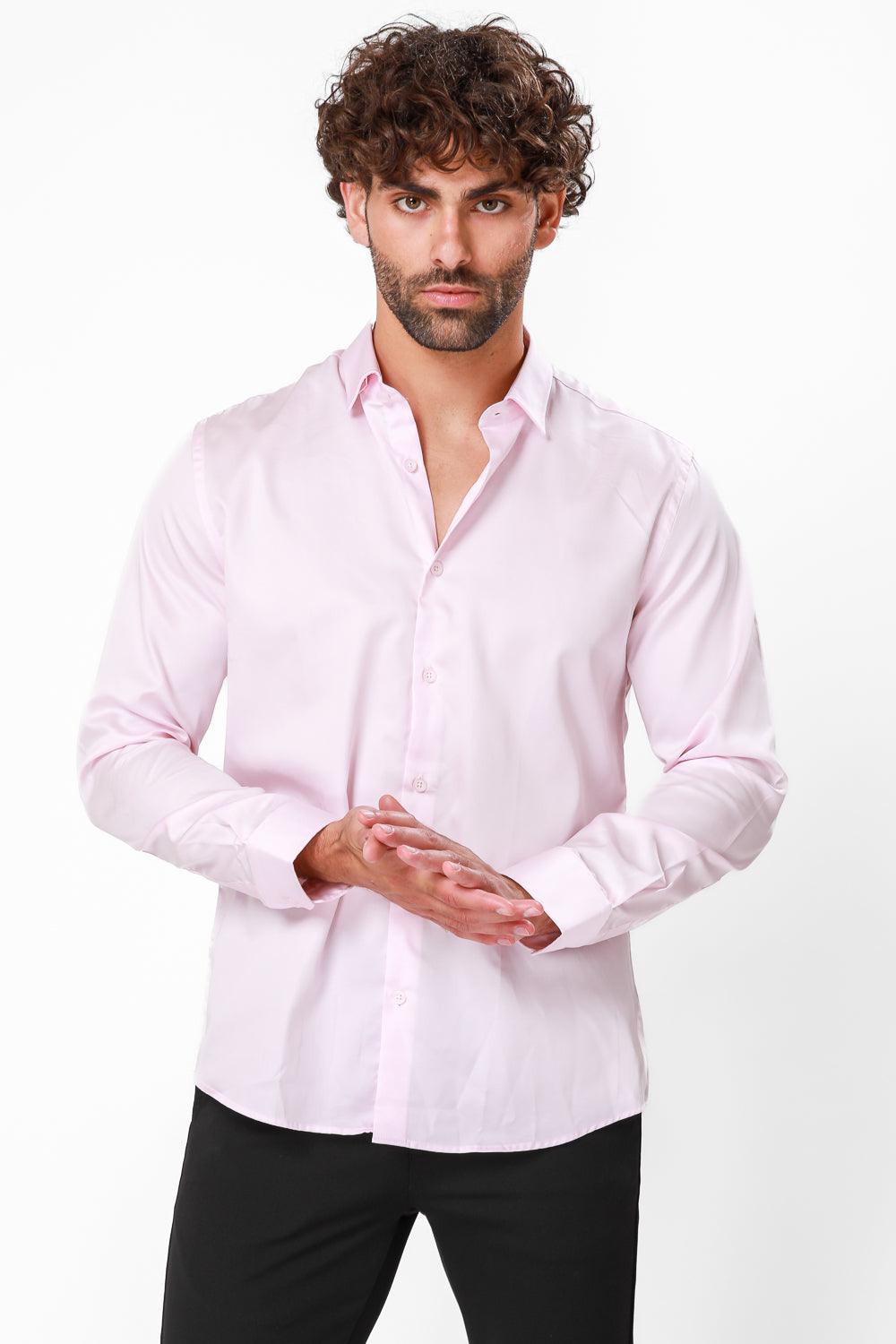 KENNETH COLE - מכופתרת ורודה סאטן - MASHBIR//365