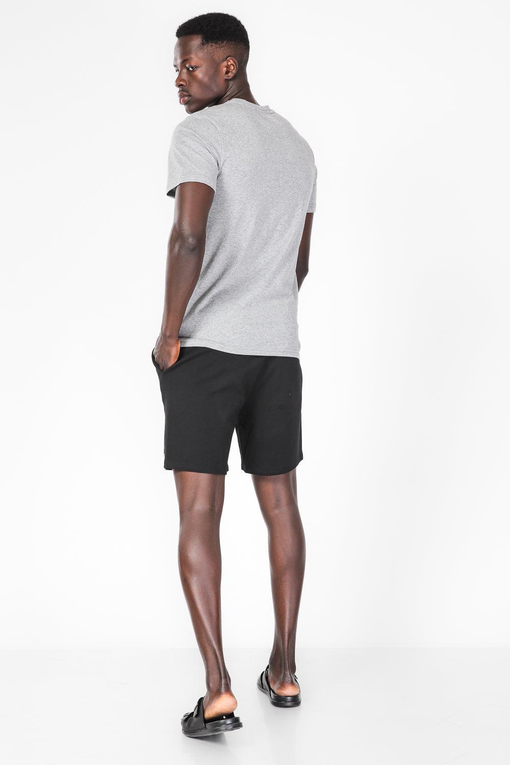 KENNETH COLE - סט פיג'מה קצרה לגבר בצבע אפור ושחור - MASHBIR//365