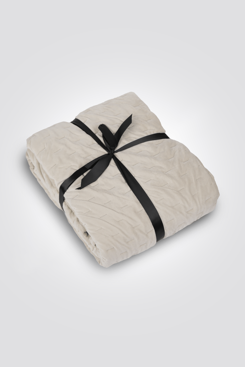 KENNETH COLE - שמיכה קטיפתית 220/240 בצבע בז' - MASHBIR//365