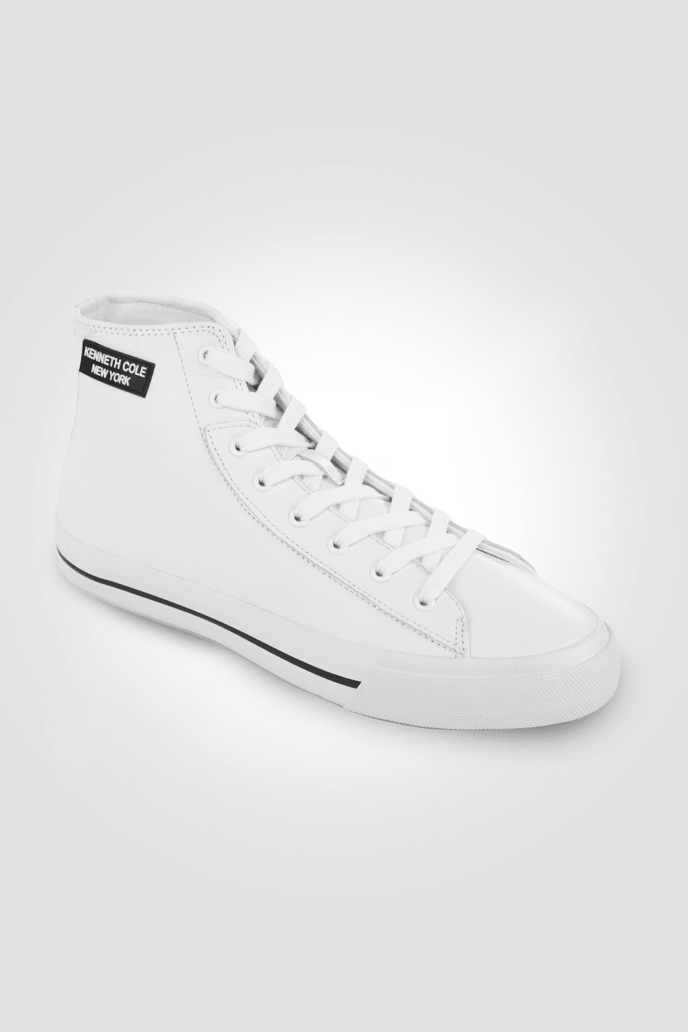 KENNETH COLE - סניקרס לנשים HIGH LEATHER בצבע לבן - MASHBIR//365