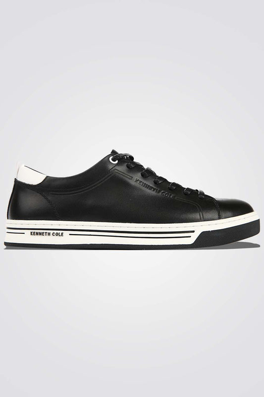 KENNETH COLE - סניקרס עור לגבר בצבע שחור - MASHBIR//365