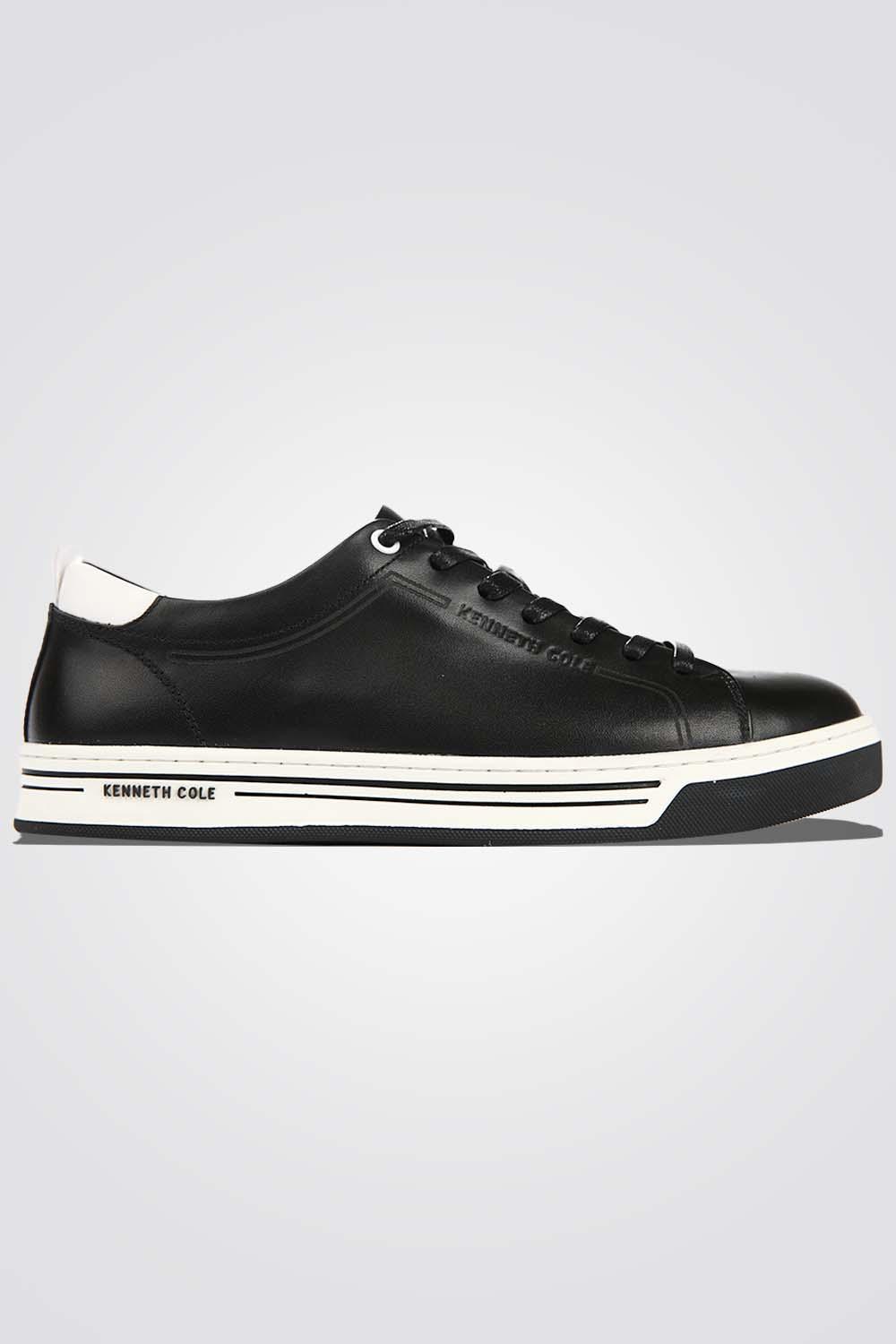 KENNETH COLE - סניקרס עור לגבר בצבע שחור - MASHBIR//365