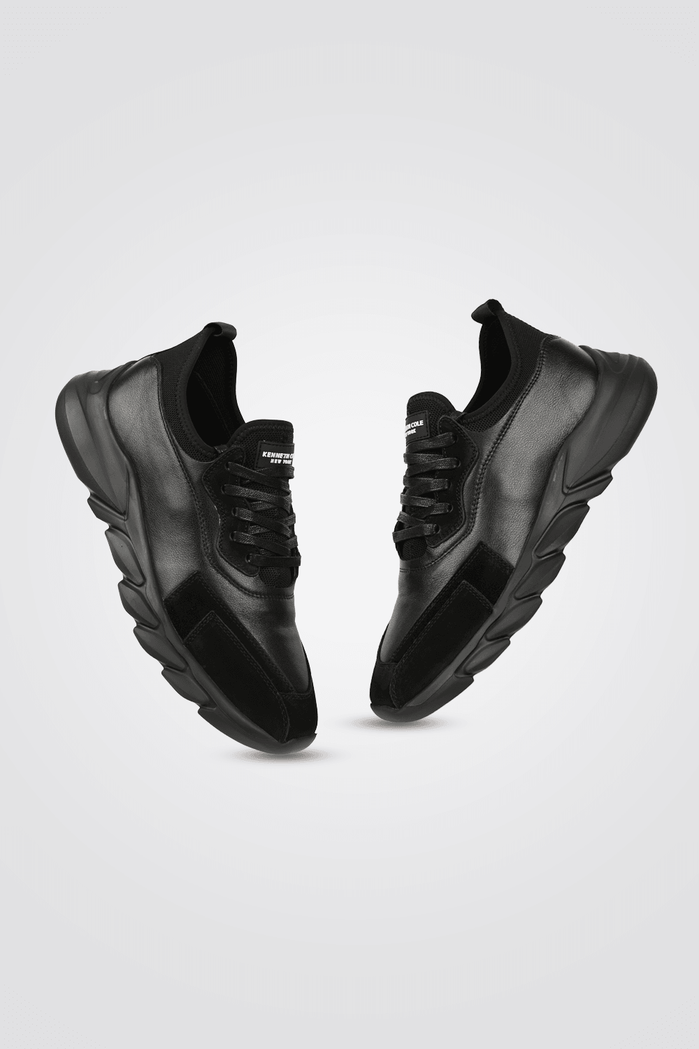 KENNETH COLE - סניקרס עור משולב שחור - MASHBIR//365