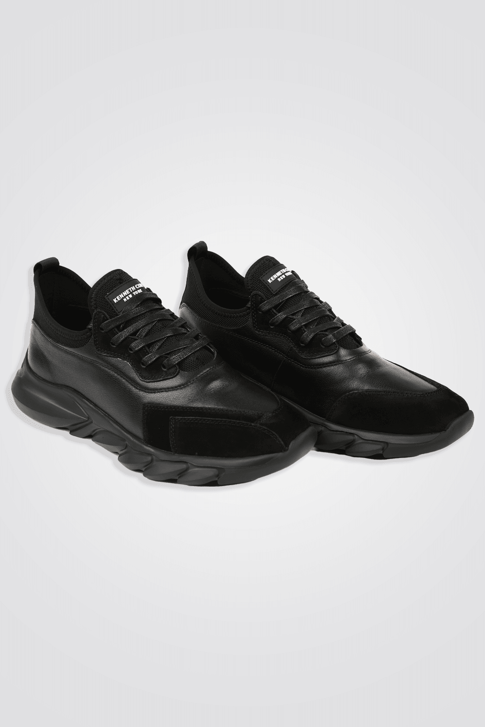 KENNETH COLE - סניקרס עור משולב שחור - MASHBIR//365