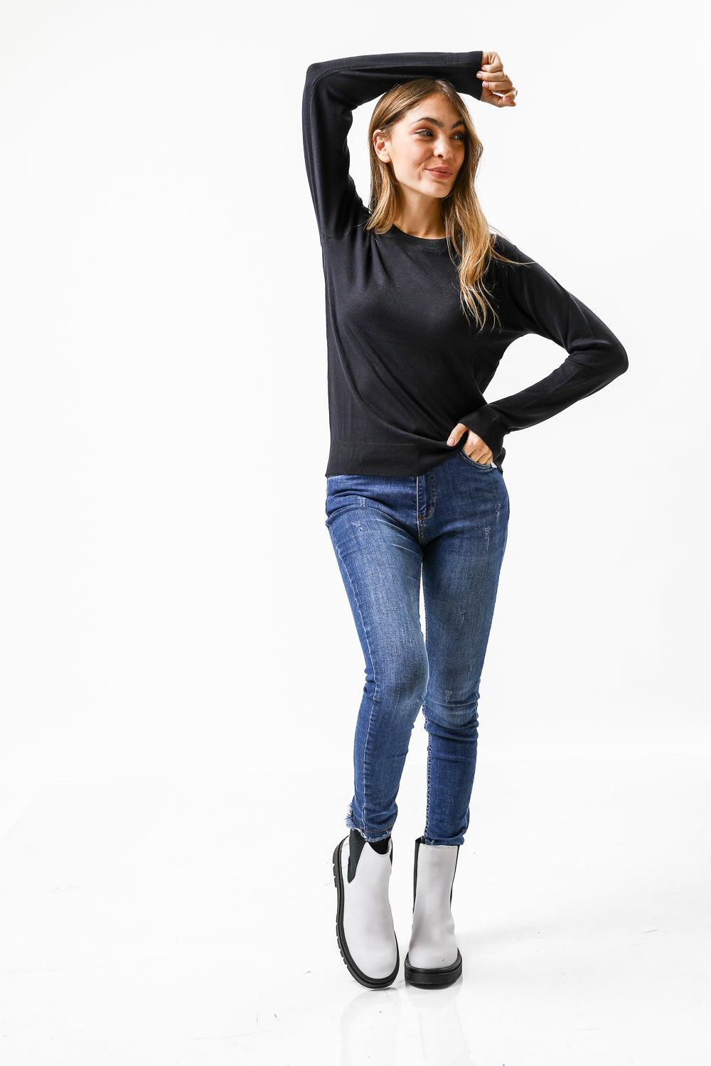 KENNETH COLE - סריג CREW NECK נייבי - MASHBIR//365