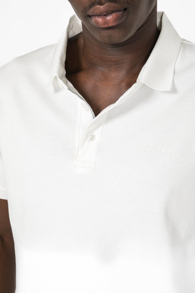 KENNETH COLE - חולצת פולו לגבר בצבע לבן - MASHBIR//365