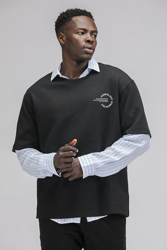 טישירט בגזרה קלאסית עם כיתוב | קנת קול