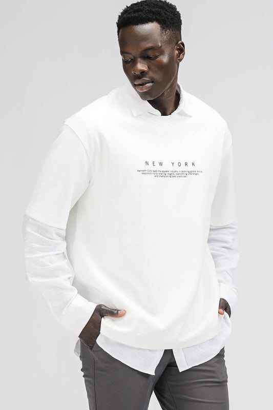 טישירט בגזרת אוברסייז הדפס פרח | קנת קול 