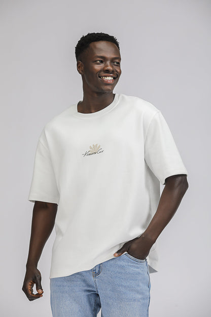 טישירט בגזרת אוברסייז עם הדפס פרח | קנת קול