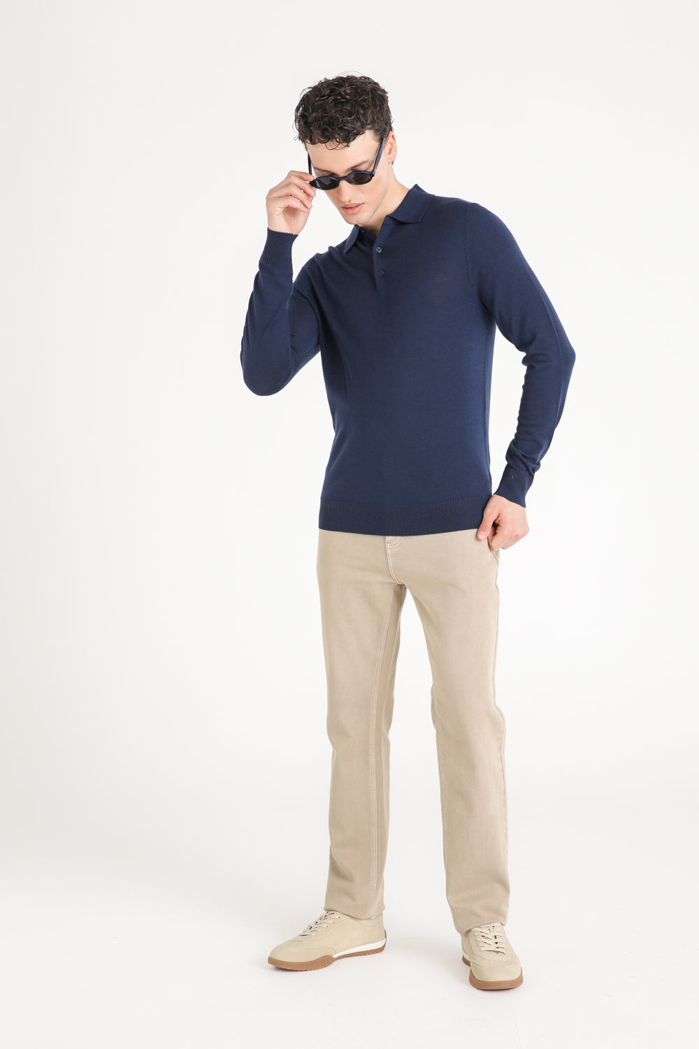 חולצת פולו סריג דק לגברים | קנת קול 