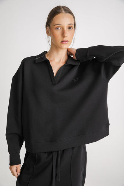 סווטשירט פולו בגזרה רחבה לנשים | קנת קול