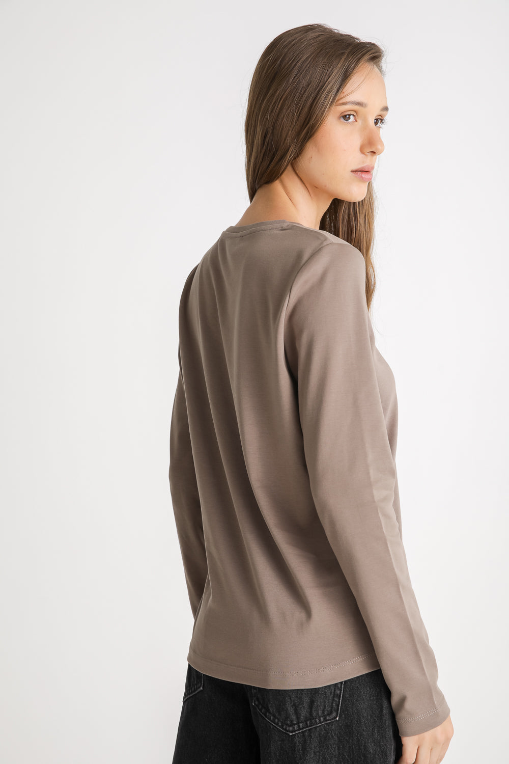 טישירט ארוכה צווארון עגול לנשים | קנת קול