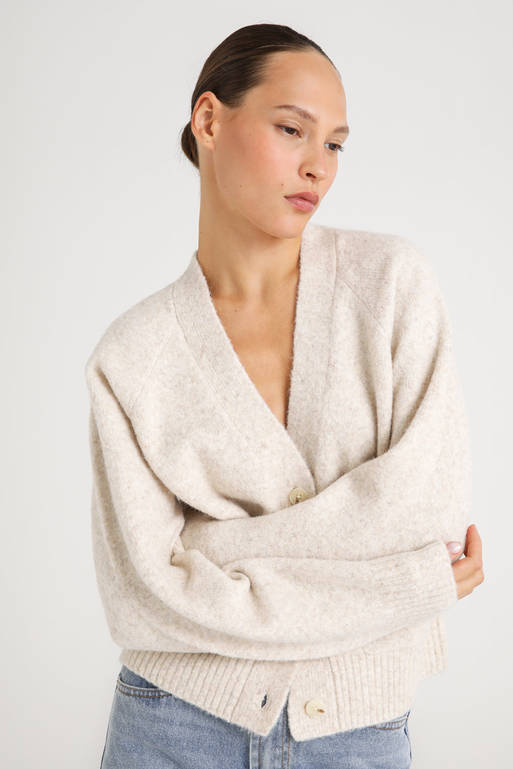 קרדיגן צווארון וי לנשים | קנת קול