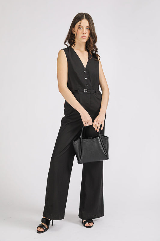 אוברול מחויט לנשים בגזרה רחבה | קנת קול 