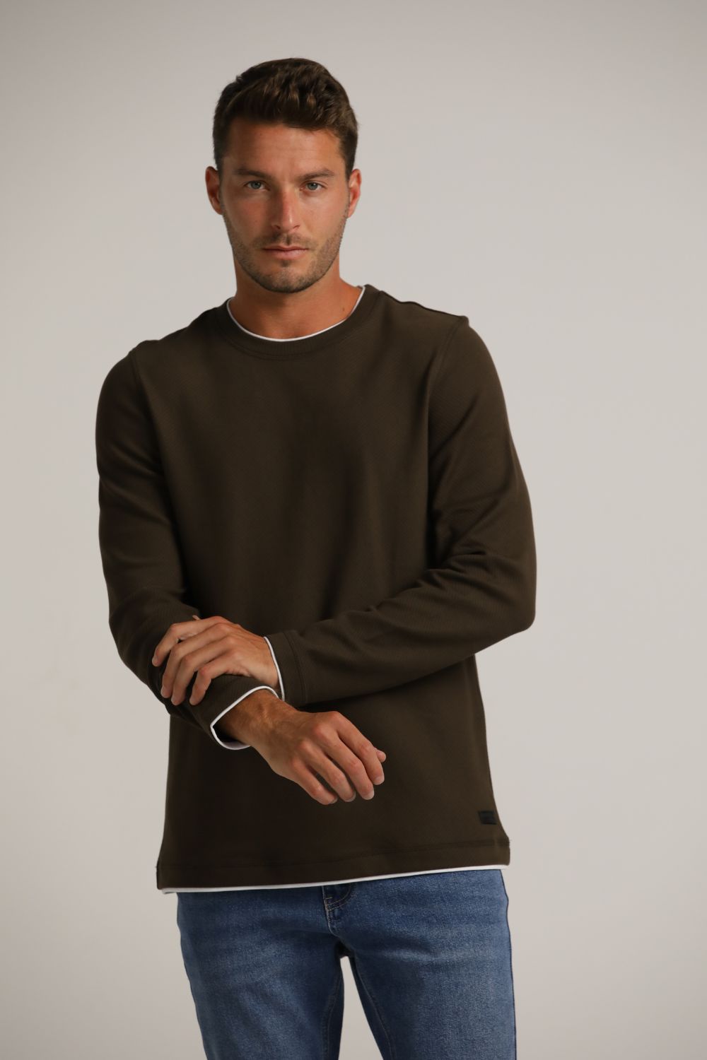 טישירט ארוכה בסגנון שתי שכבות | קנת קול